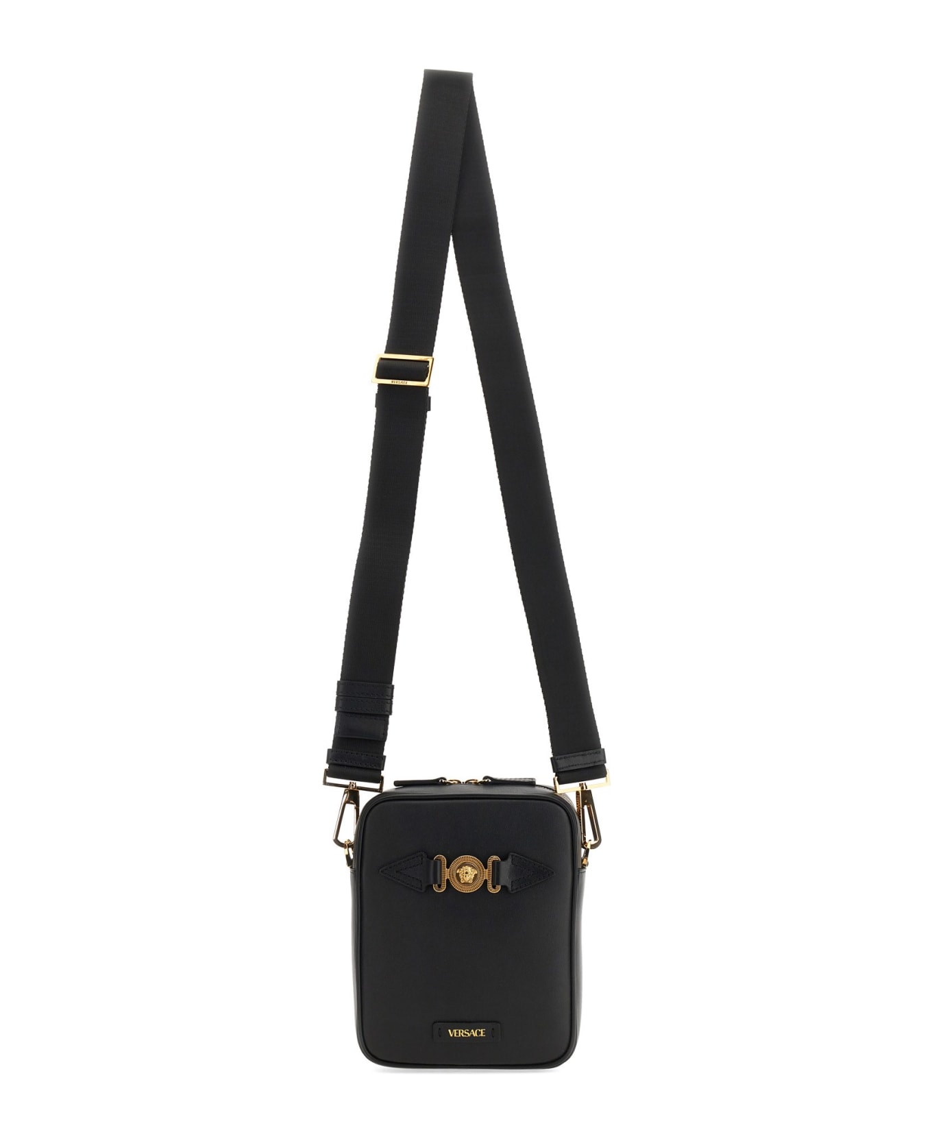 Versace La Medusa Mini Leather Bag - Black/Gold