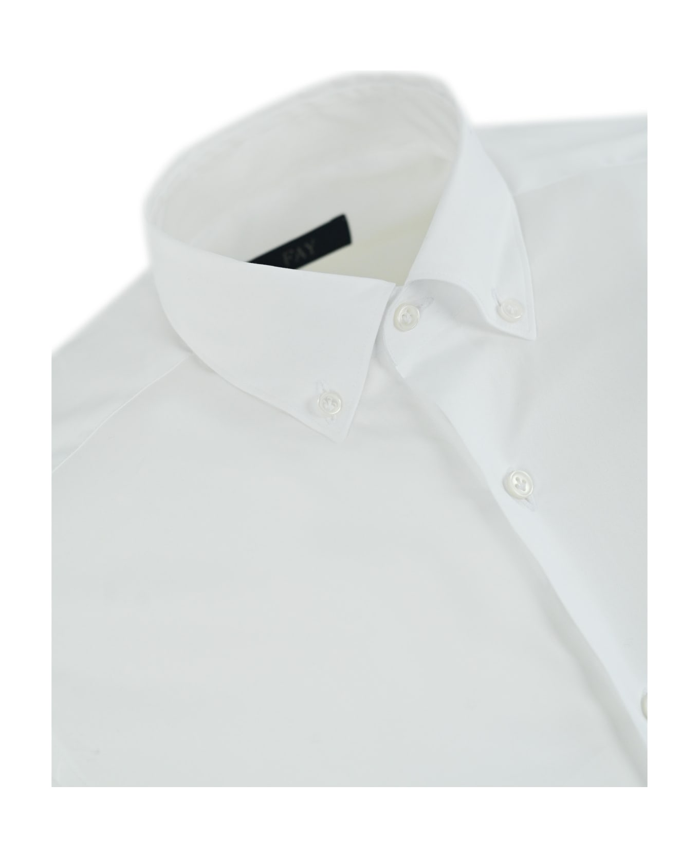 Fay Button-down Shirt - Bianco
