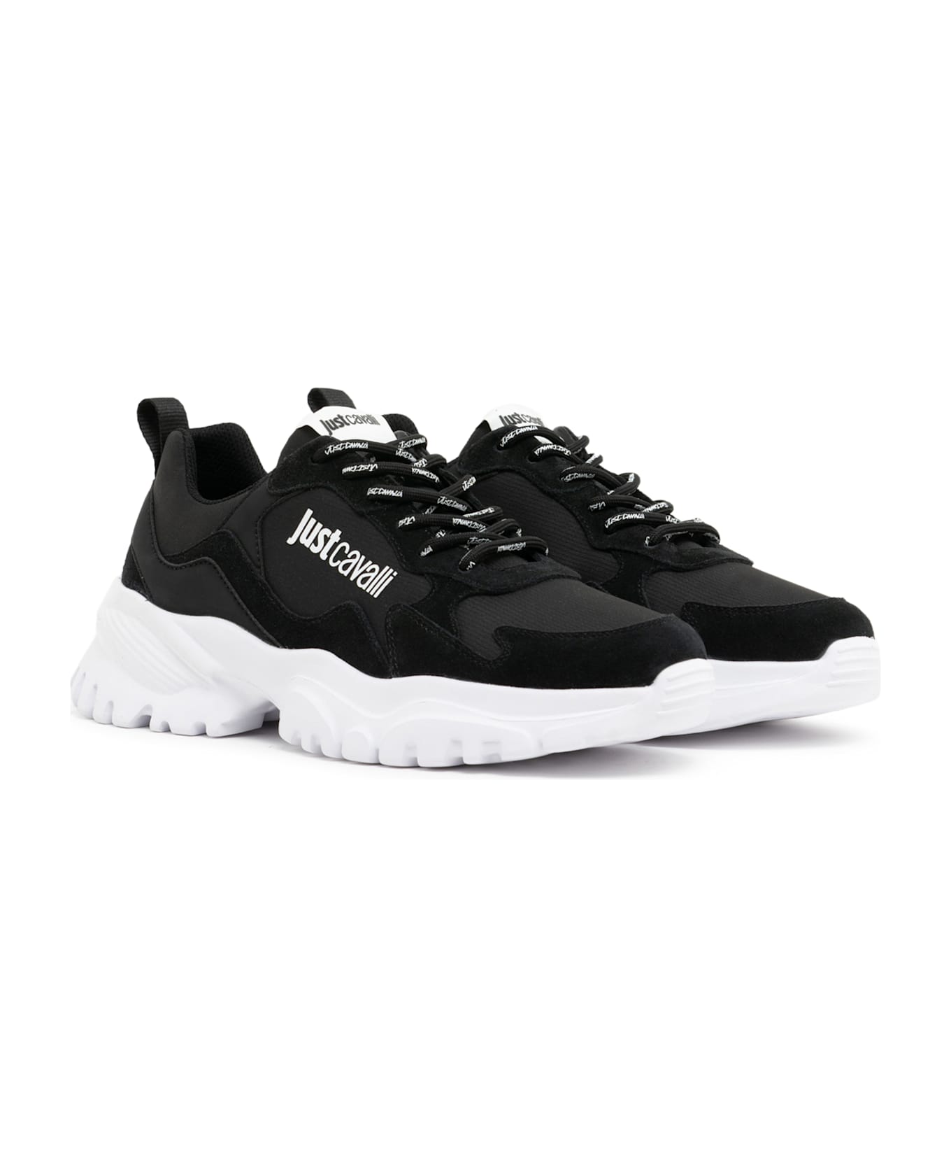 Just Cavalli Black Low Top Sneakers - Black
