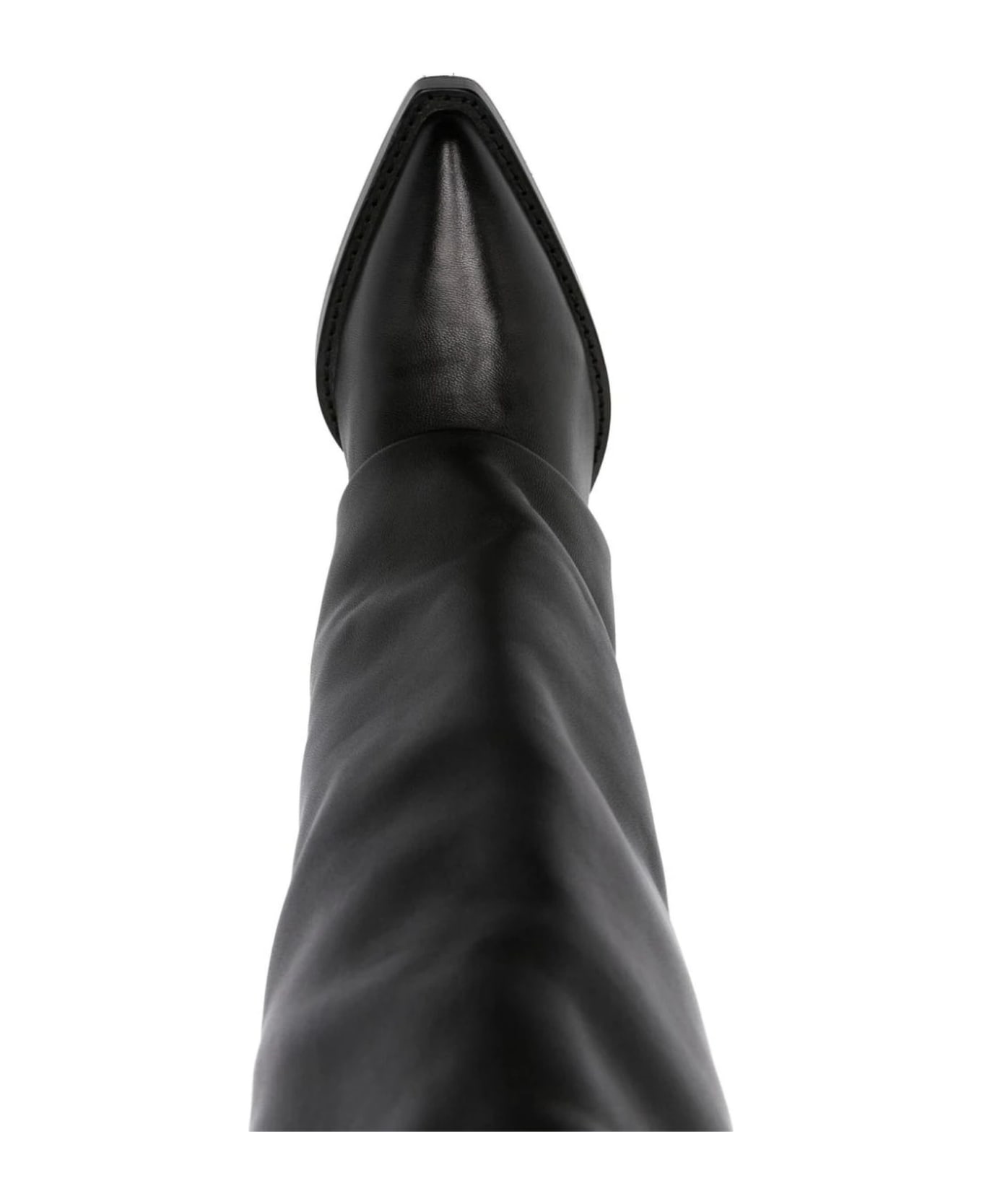 Ash Black Eden Calf Leather Boots - Nero