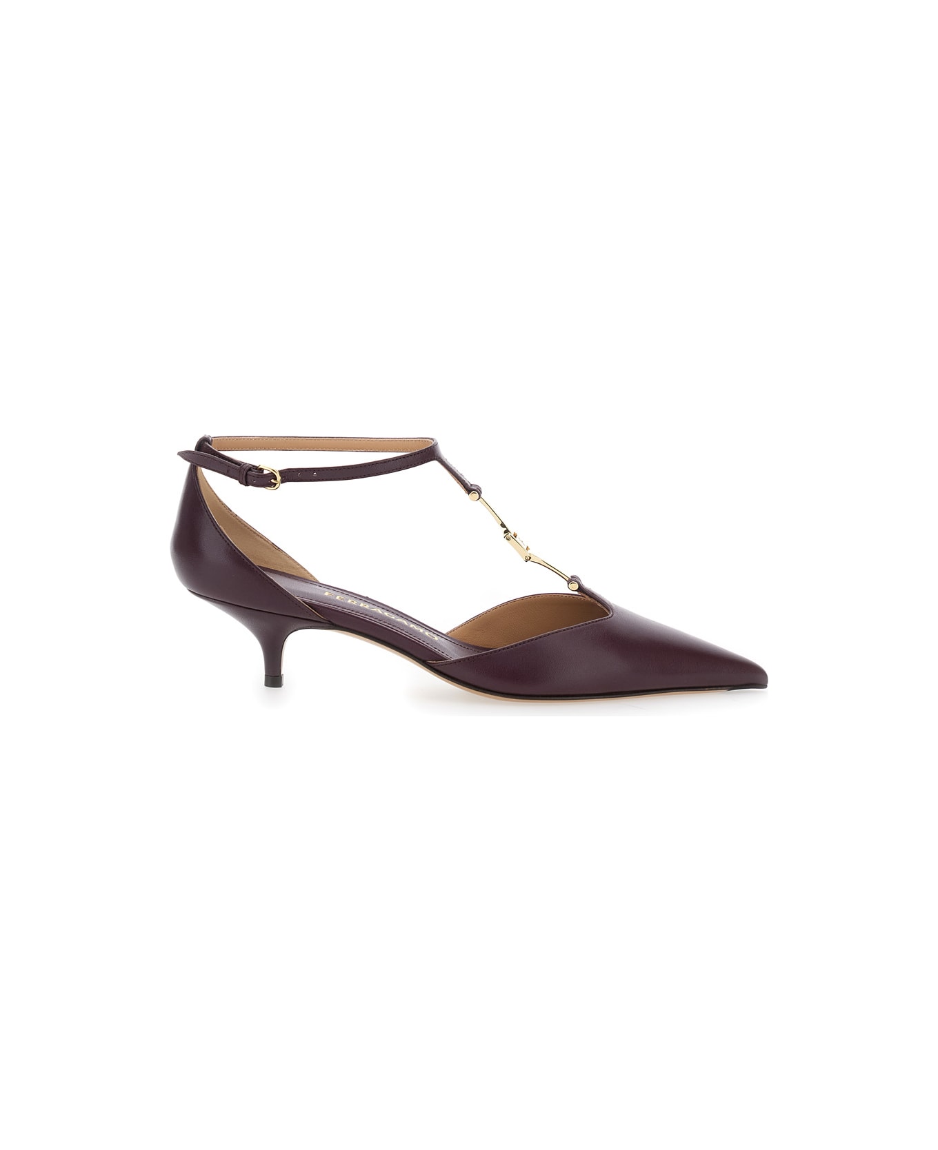 Ferragamo Traci 40 T-strap Pump Heel 4.0 Low (2 - <5 Cm) - Bordeaux