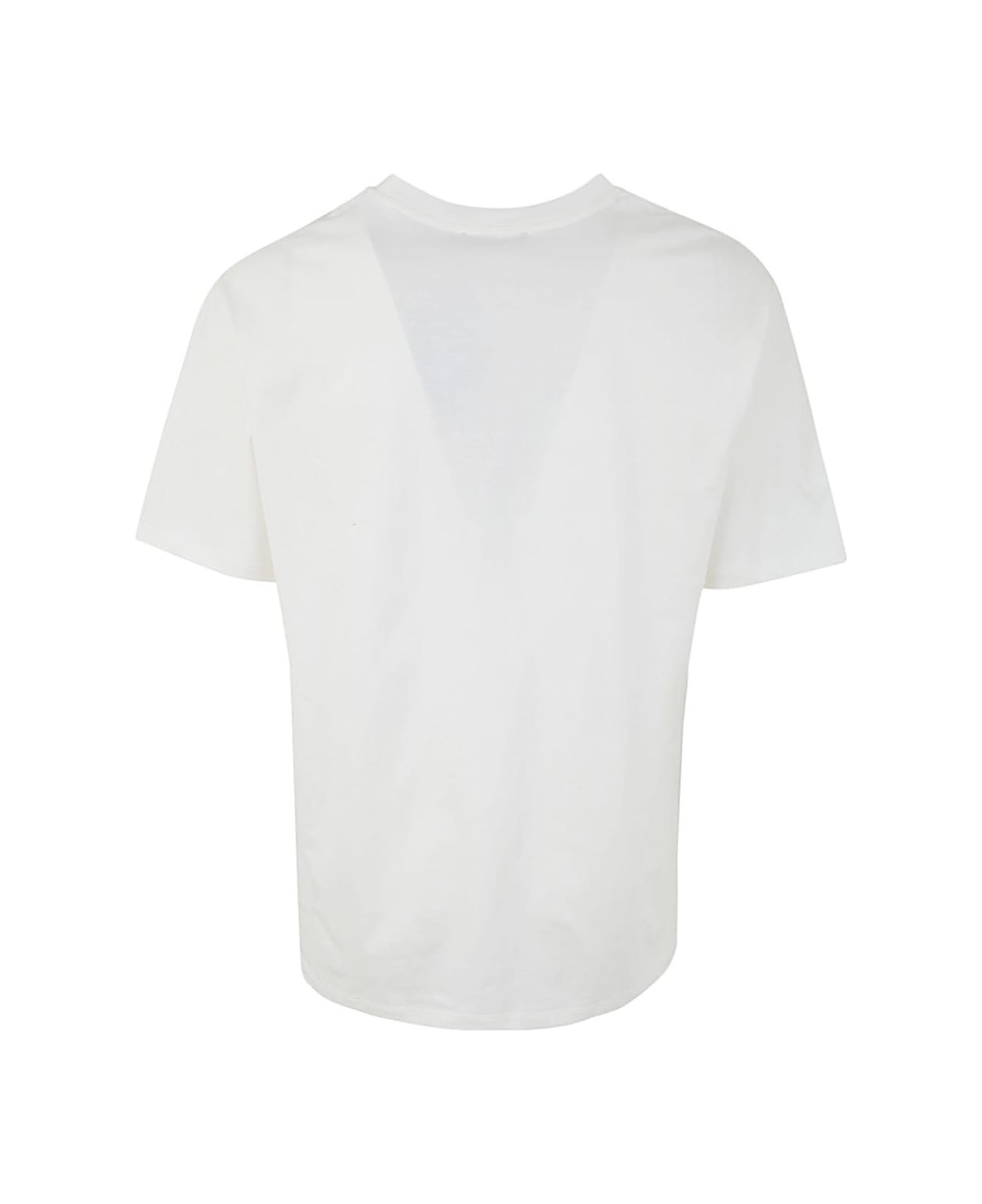 Balmain Star Print T-shirt Straight Fit - Gab Blanc Noir