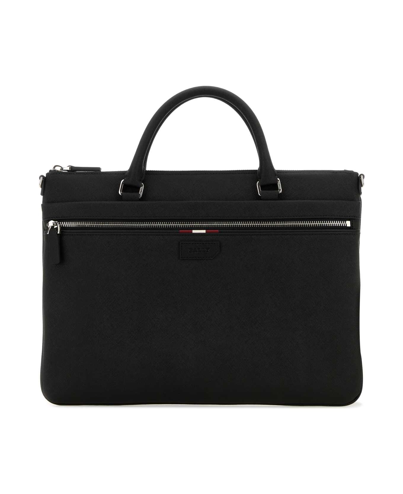 Bally Black Leather Patricio Handbag - BLACKPALLADIO