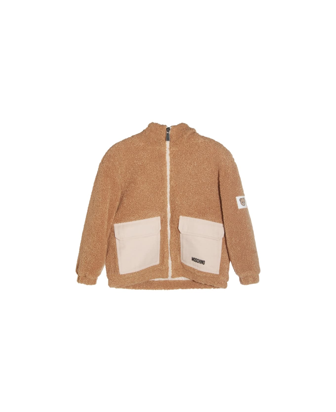 Moschino Jacket With Logo - BROWN