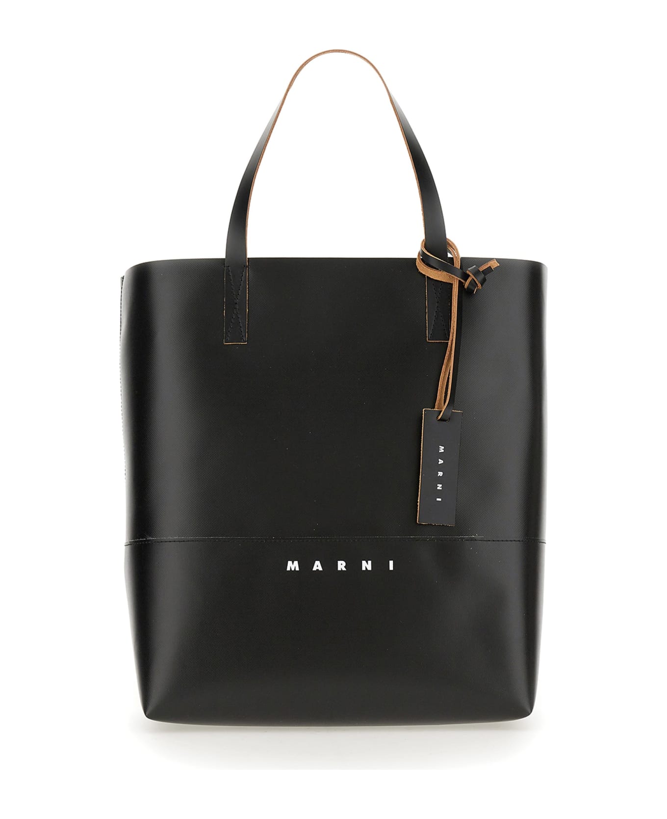 Marni Shopping Bag With Logo - Black