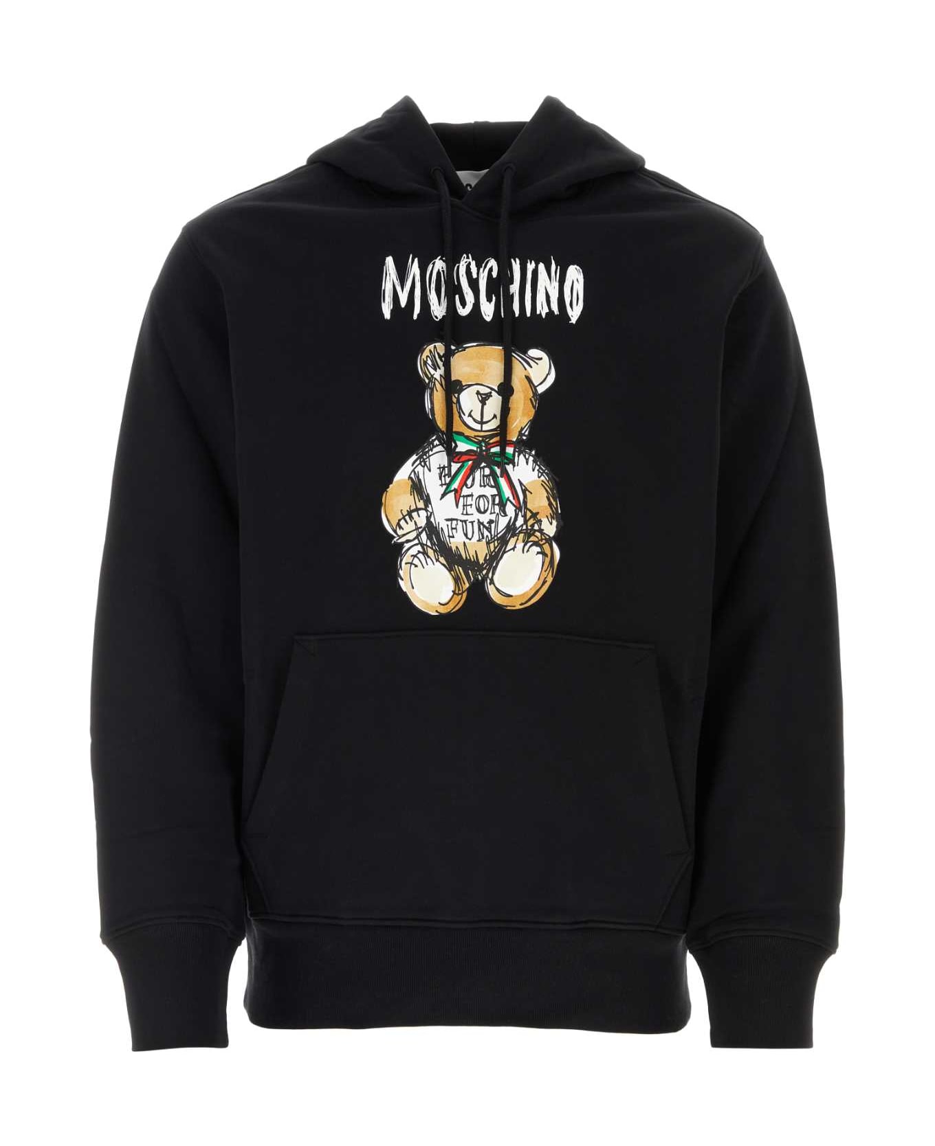 Moschino Black Cotton Sweatshirt - 1555 フリース