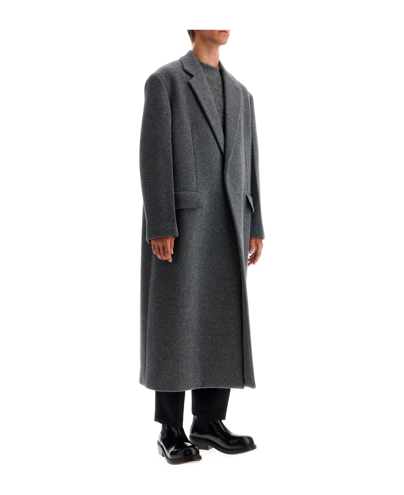 Jil Sander Long Felted Wool Coat | italist