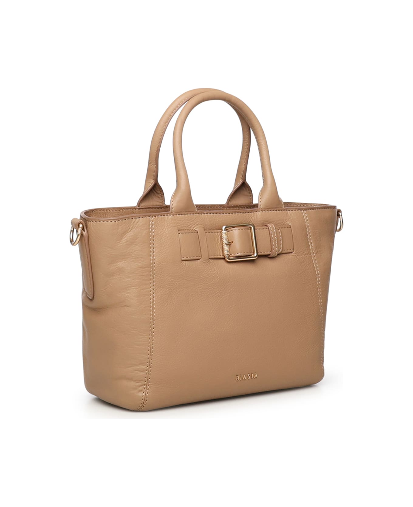 Biasia Leather Handbag - Brown