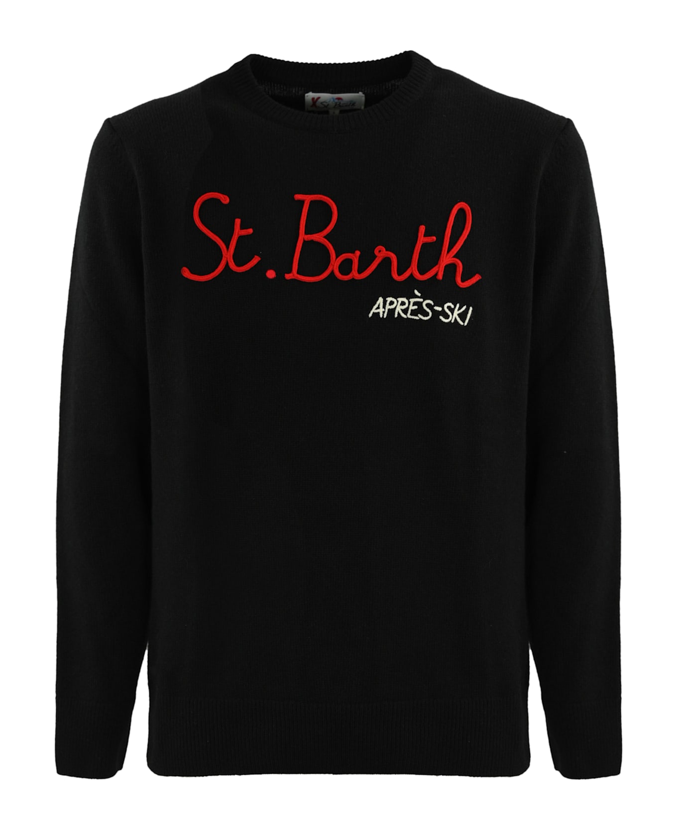 MC2 Saint Barth Hero Sweater With "apres Ski" Embroidery - Nero