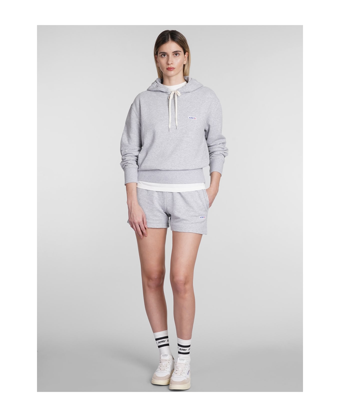 Autry Shorts In Grey Cotton - grey