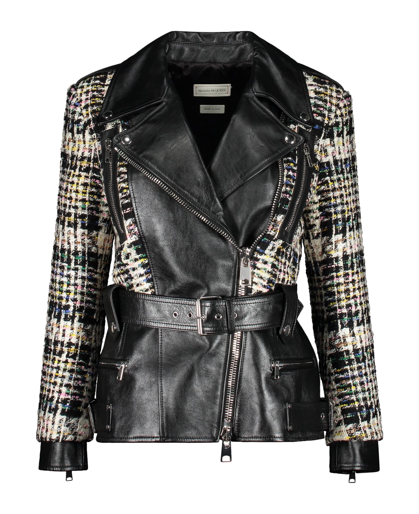 Alexander McQueen Calf Leather Jacket - black
