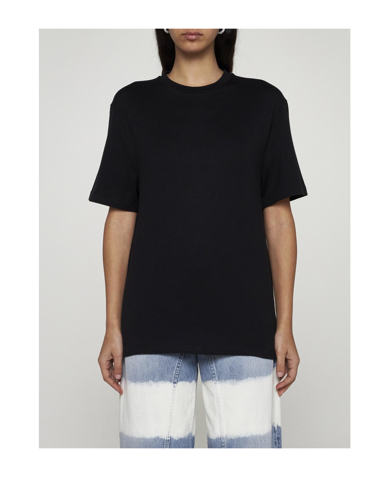 Jil Sander Back Logo Cotton T-shirt - BLACK Tシャツ