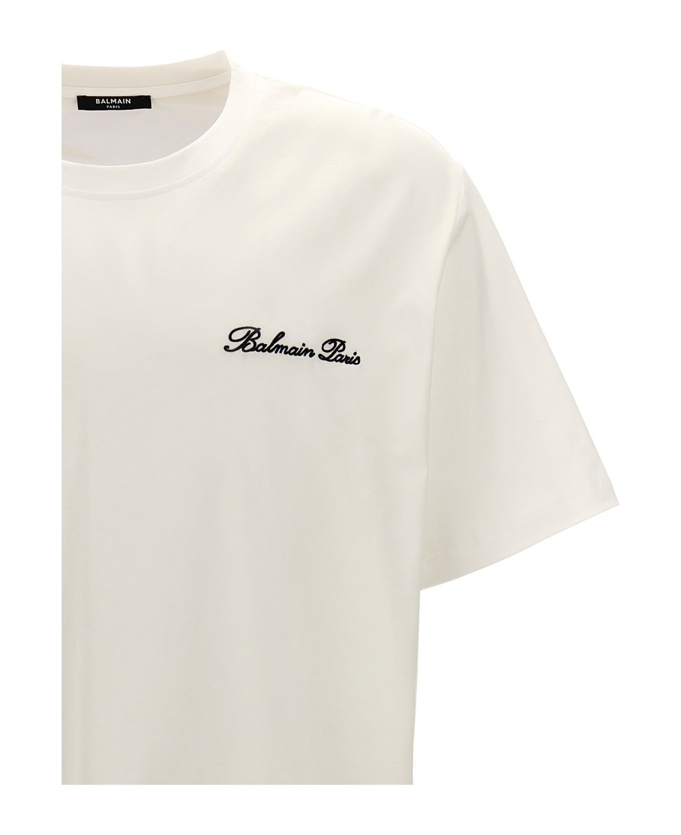 Balmain 'balmain Signature' T-shirt - White/Black