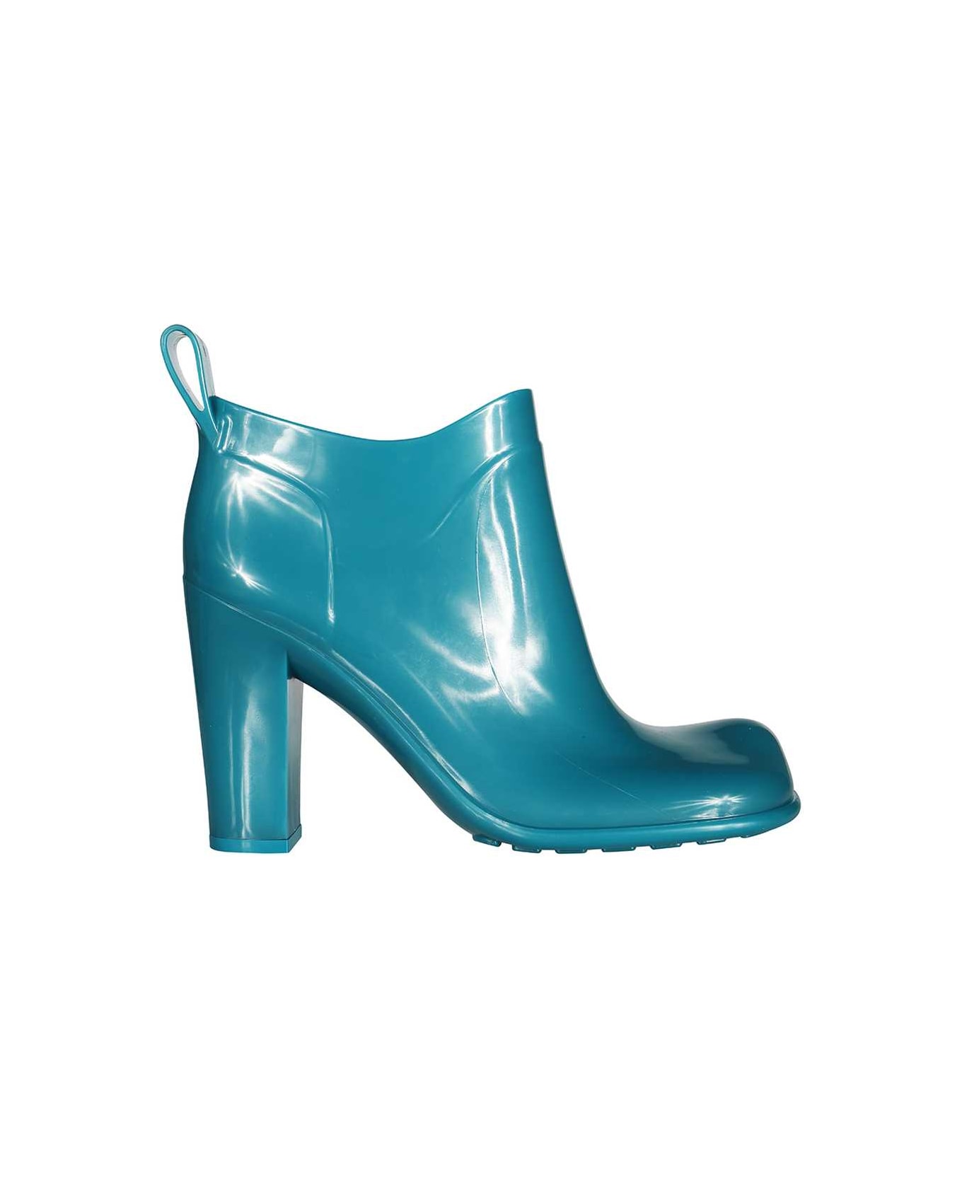 Bottega Veneta Shine Rubber Boots - turquoise