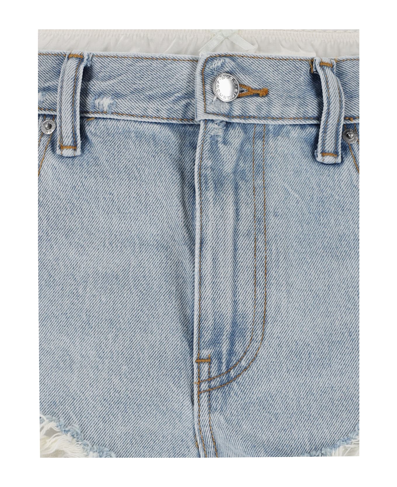 Alexander Wang Denim Shorts - LIGHT WORN INDIGO
