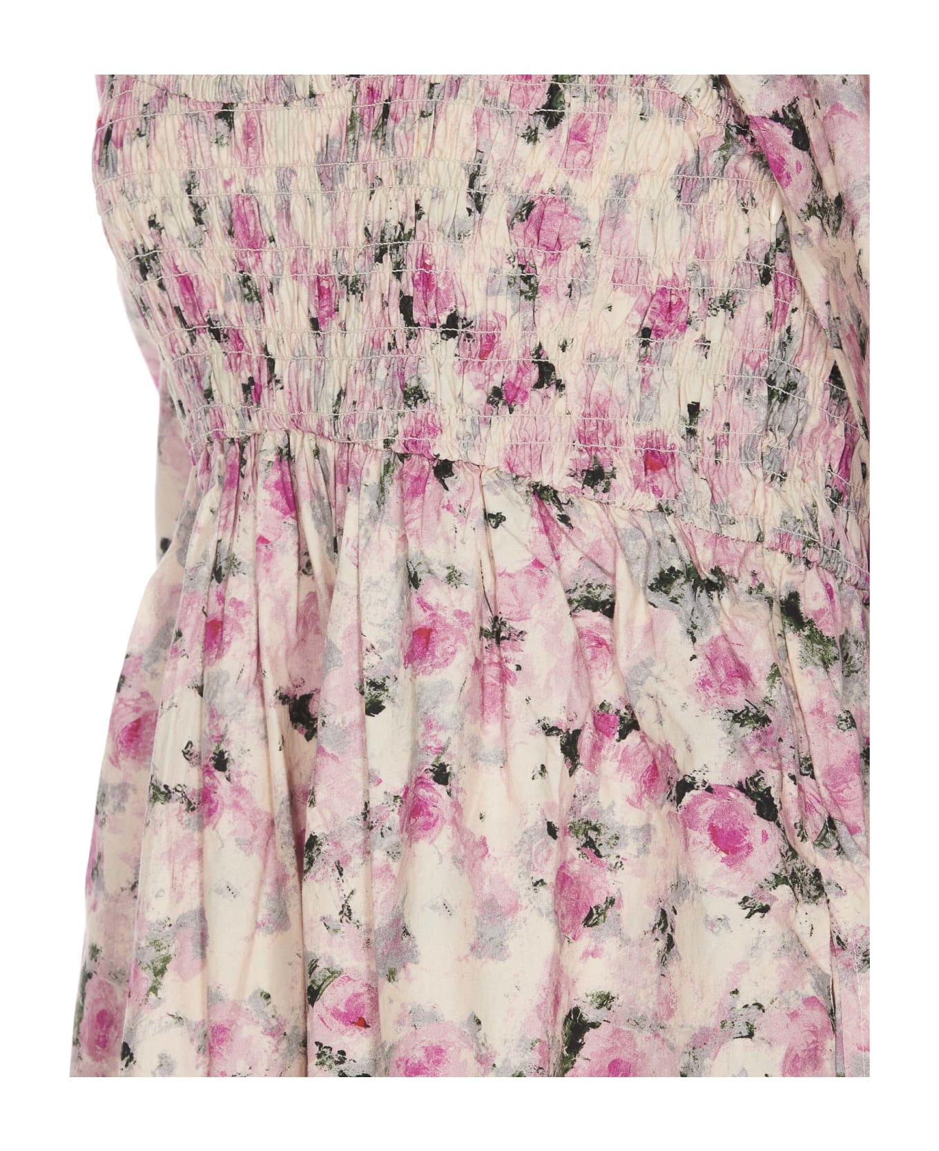 Ganni Floral Print Dress - Neutro