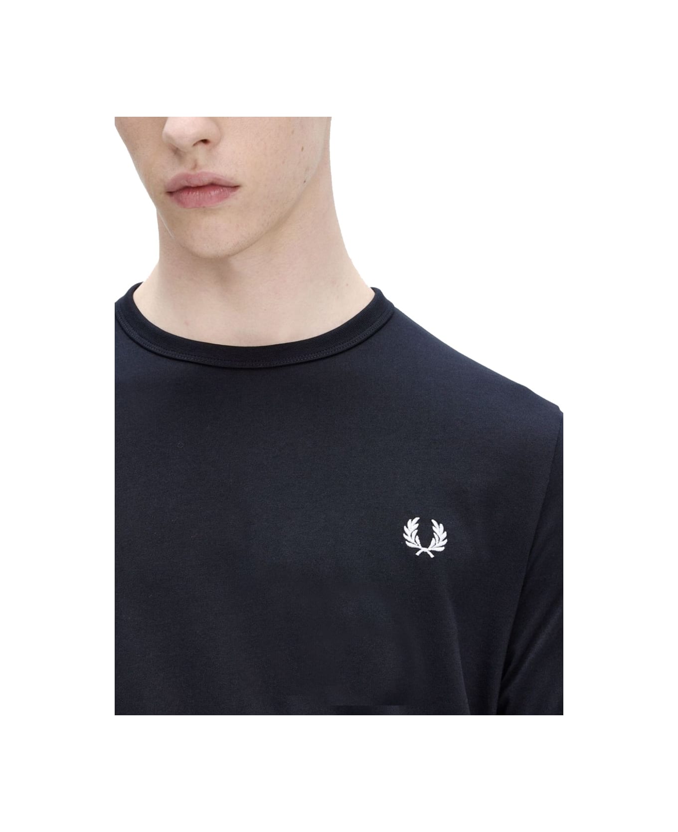 Fred Perry T-shirt With Logo Embroidery - BLUE