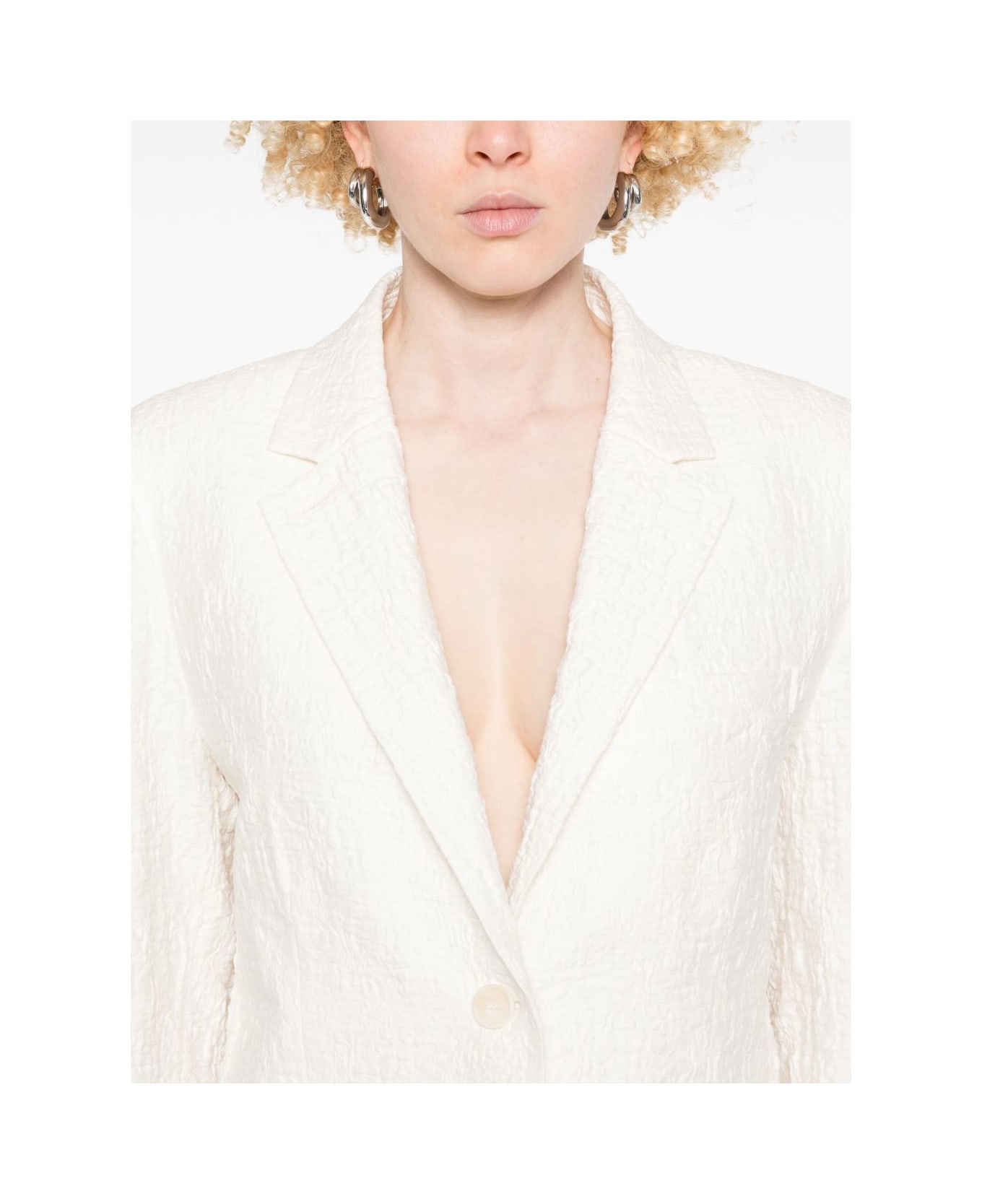 Harris Wharf London Cotton Blend Blazer Jacket - White