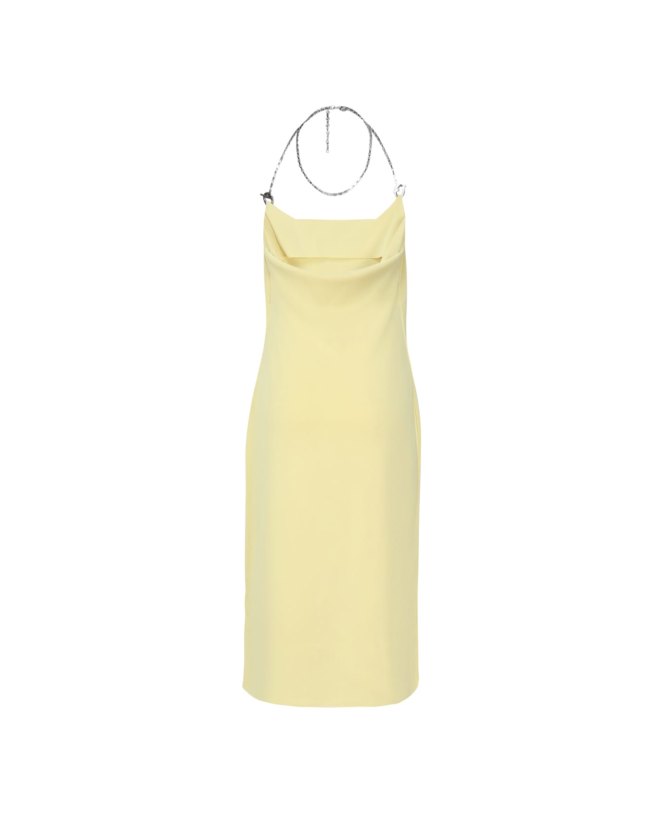 Bottega Veneta Viscose Midi Dress With Chain Detail - Pineapple ワンピース＆ドレス