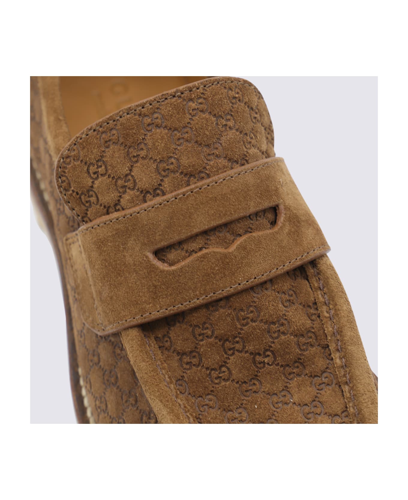 Gucci Tobacco Leather Loafers - TOBACCO