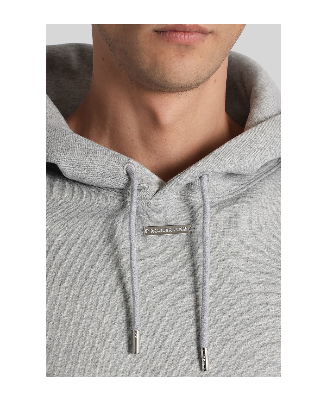 Mugler Sweatshirt In Grey Cotton - grey
