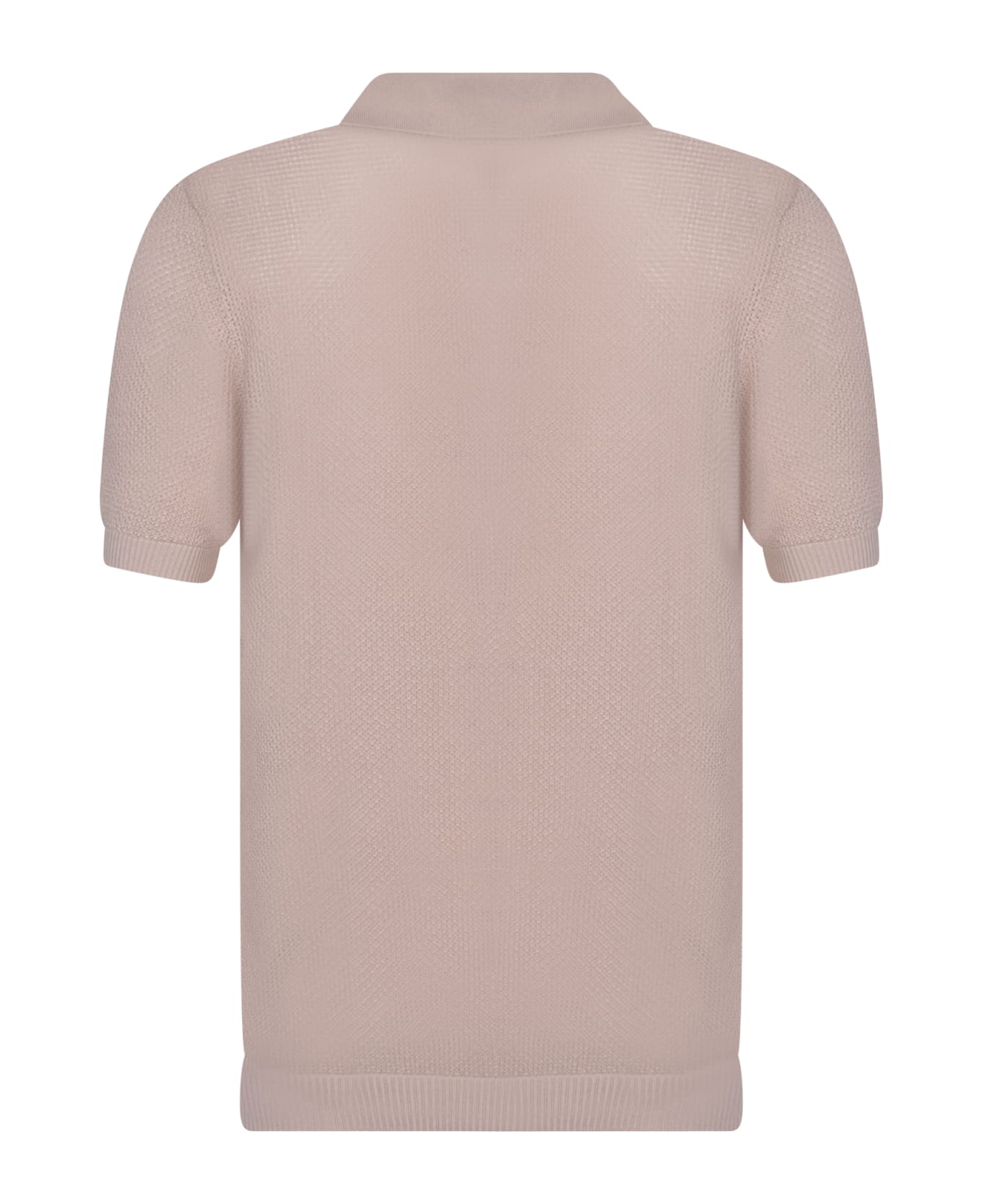 Tagliatore Crochet Taupe Polo Shirt - Beige ポロシャツ