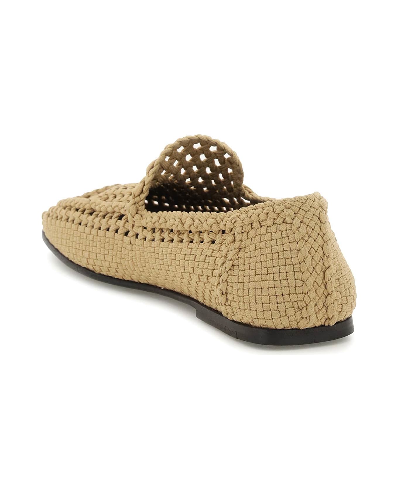 Dolce & Gabbana Crocheted Loafers - Beige