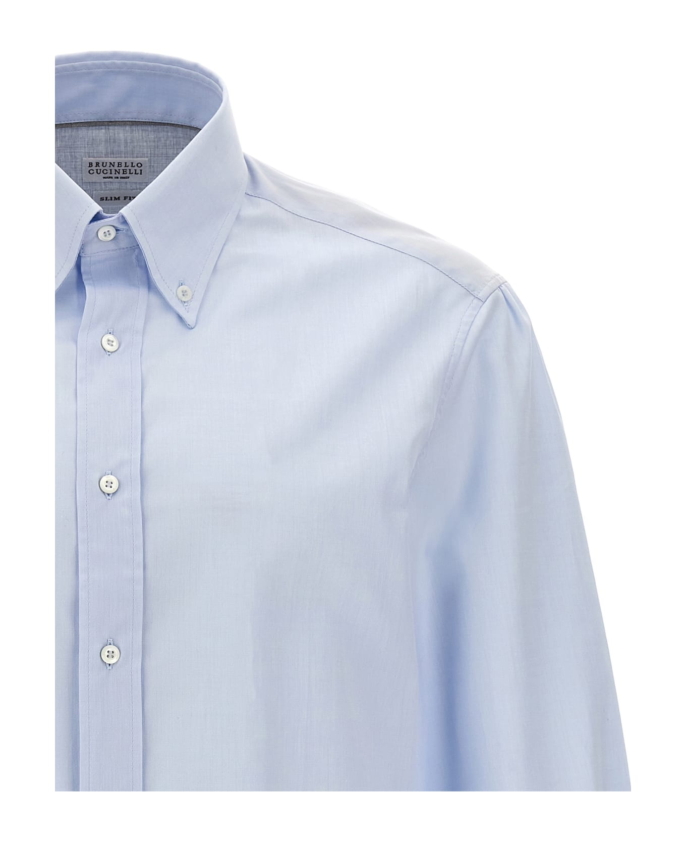 Brunello Cucinelli Cotton Shirt - Light Blue