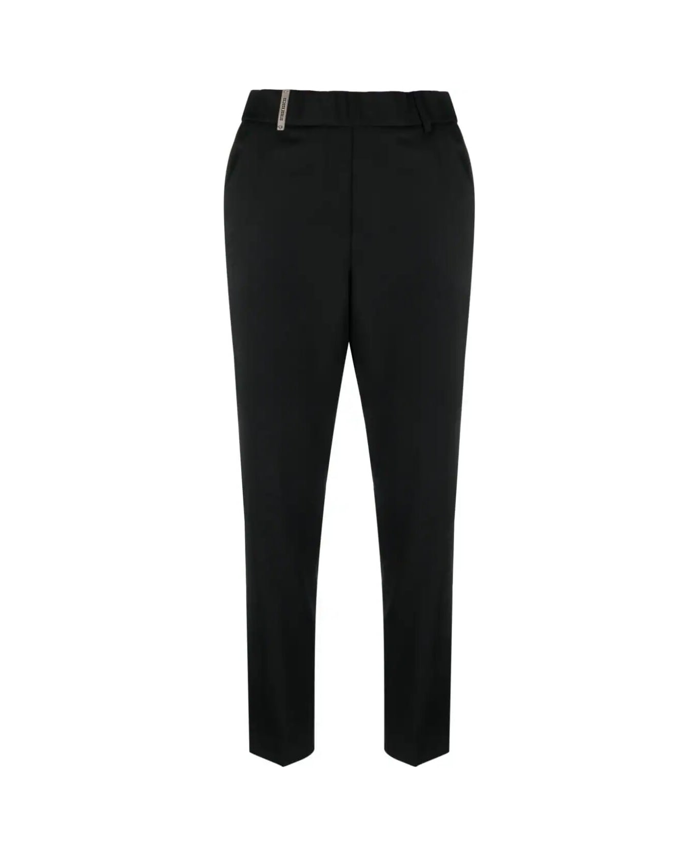 Peserico Flannel Stretch Trousers - Black