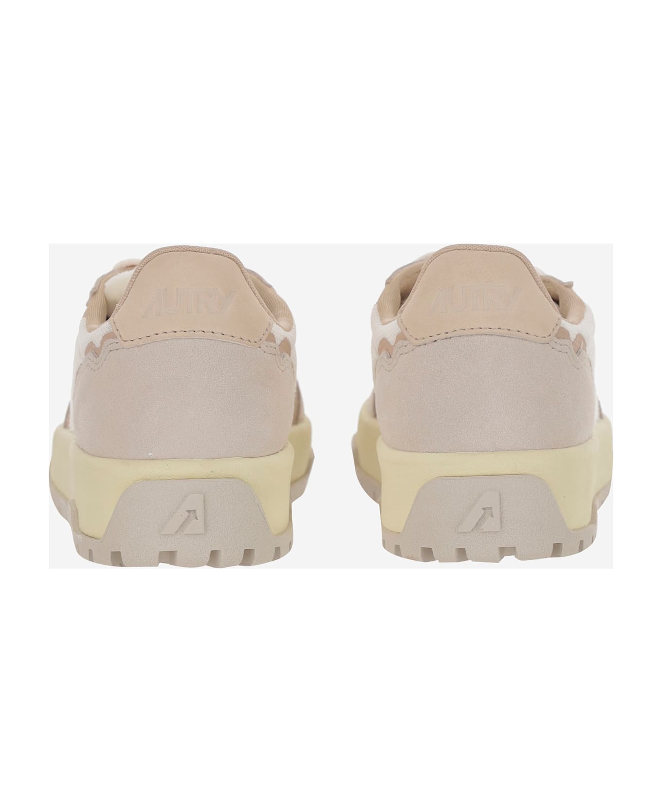 Autry Wildpace Low Mesh And Suede Sneakers - Beige
