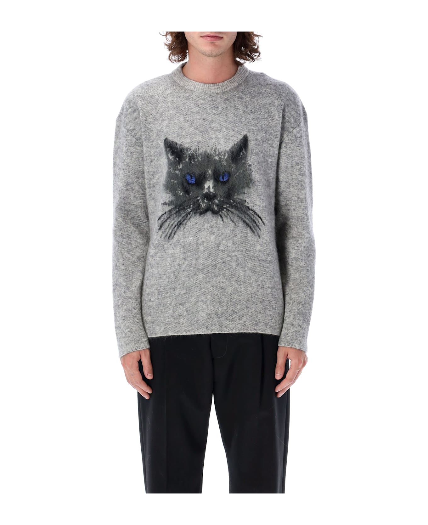 Givenchy Cat Jacquard Sweater - GREY ニットウェア