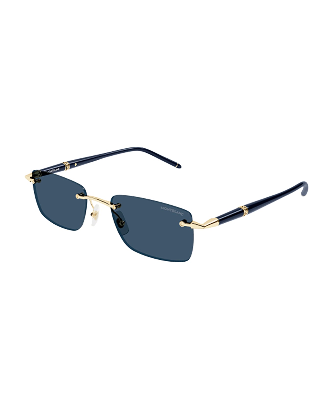 Montblanc MB0344S Sunglasses - Gold Blue Blue