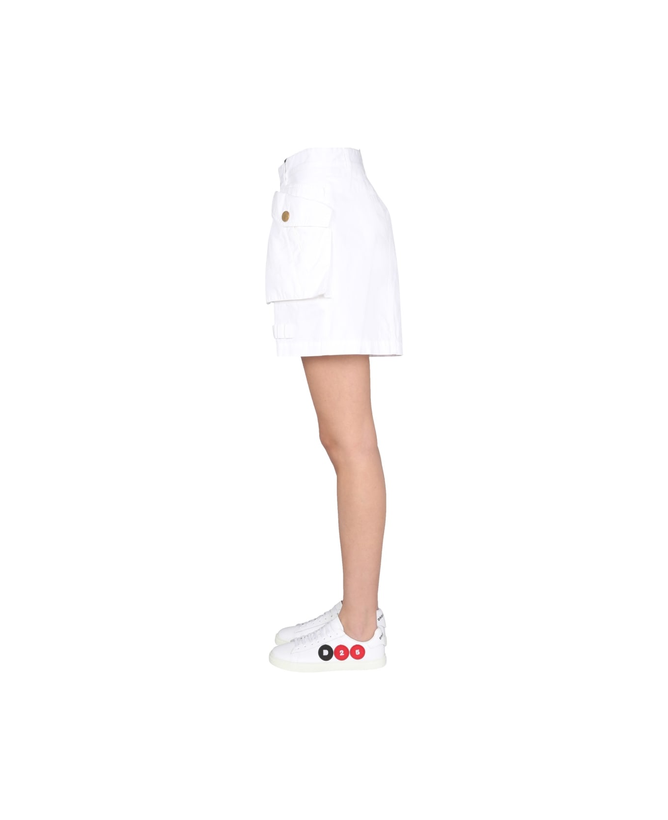 Dsquared2 Cargo Shorts - WHITE