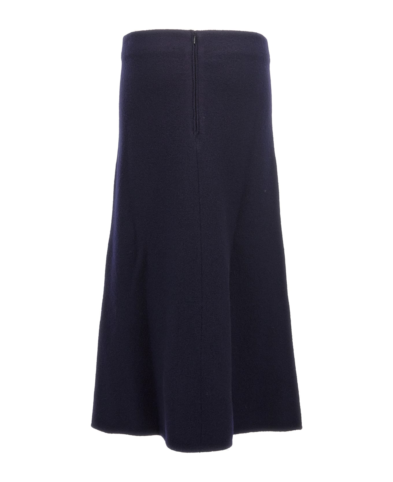 Jil Sander Long Wool Skirt - Blue