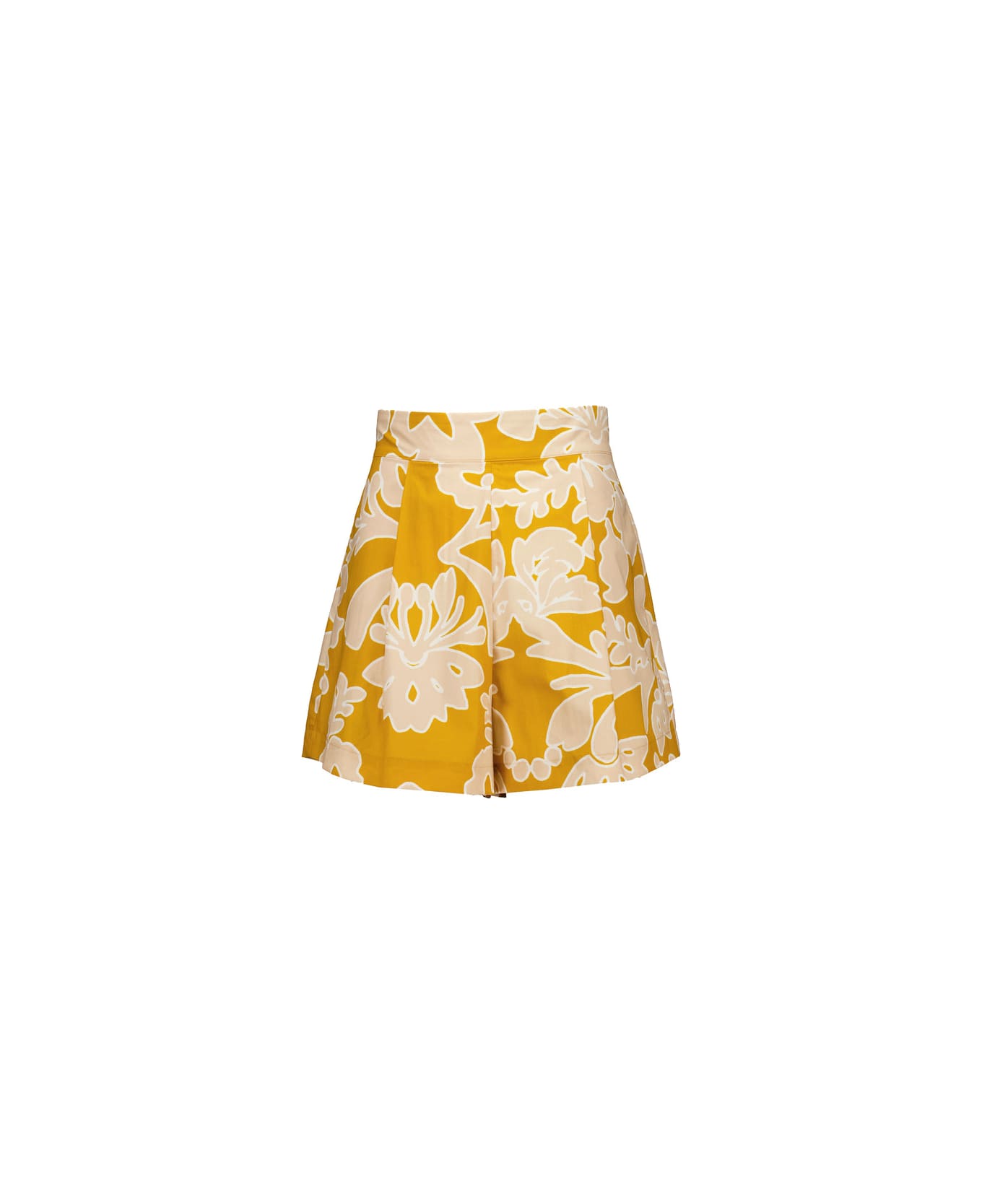 Amotea Guia In Flowered Ochre Cotton - Ochre 