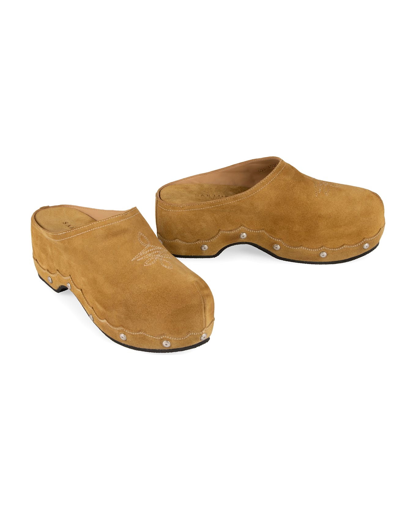 Sartore Suede Mules - Beige