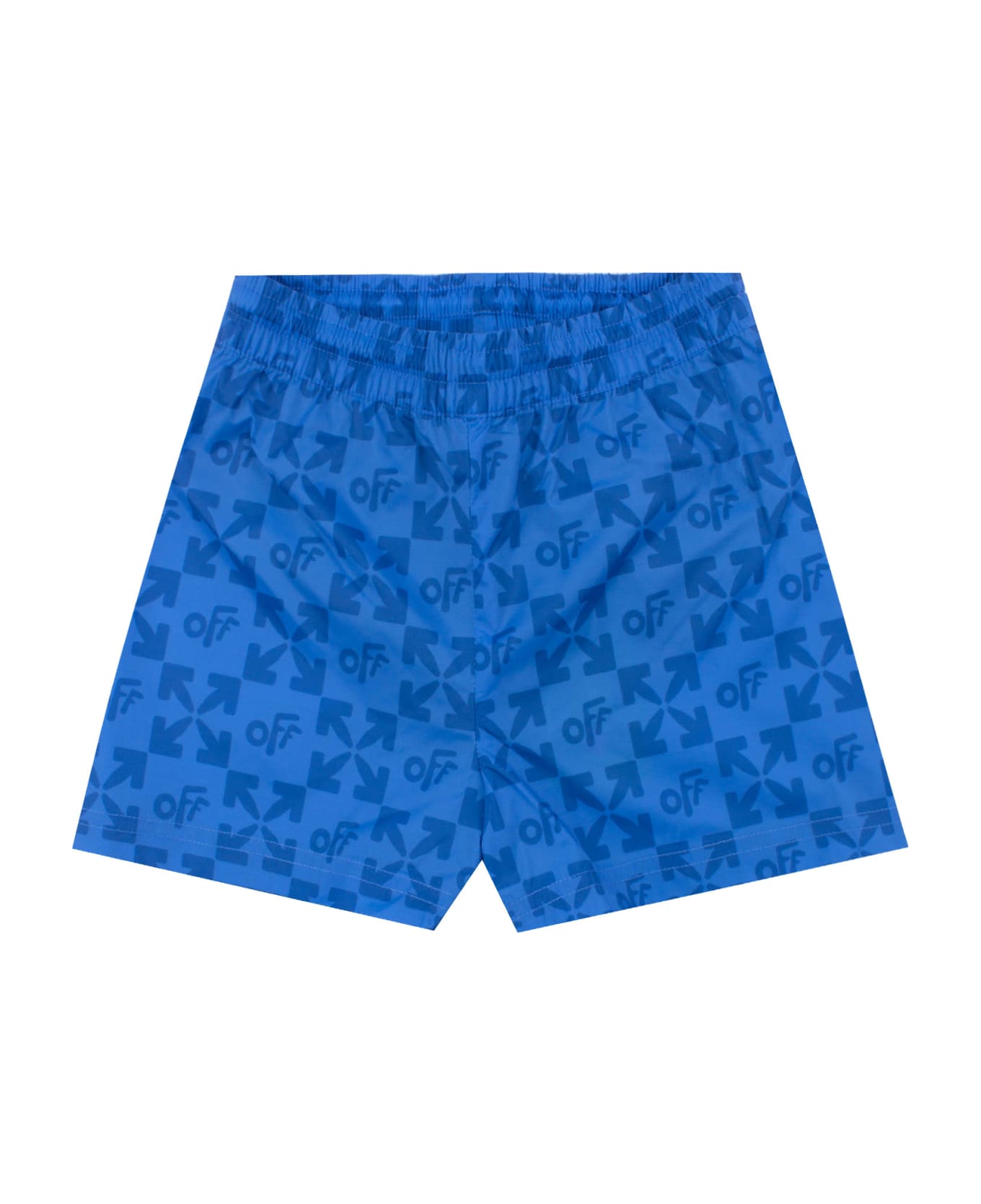 Off-White Beach Shorts With Print - Blue