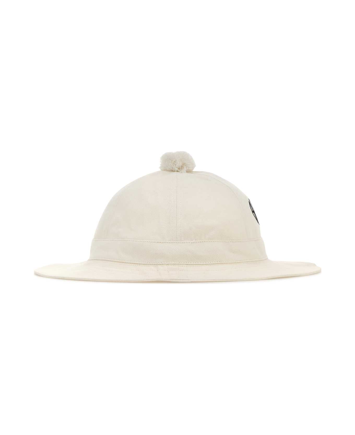 Bode White Cotton Bucket Hat - WHITE