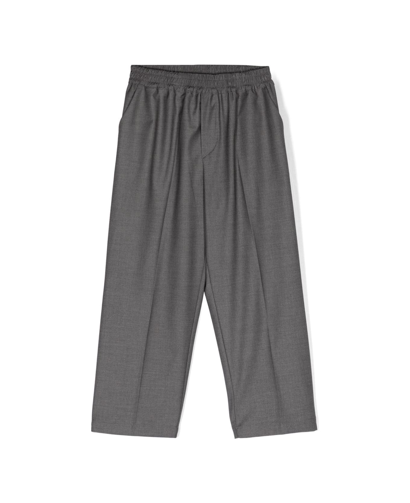 Douuod Straight High-waisted Trousers - Gray