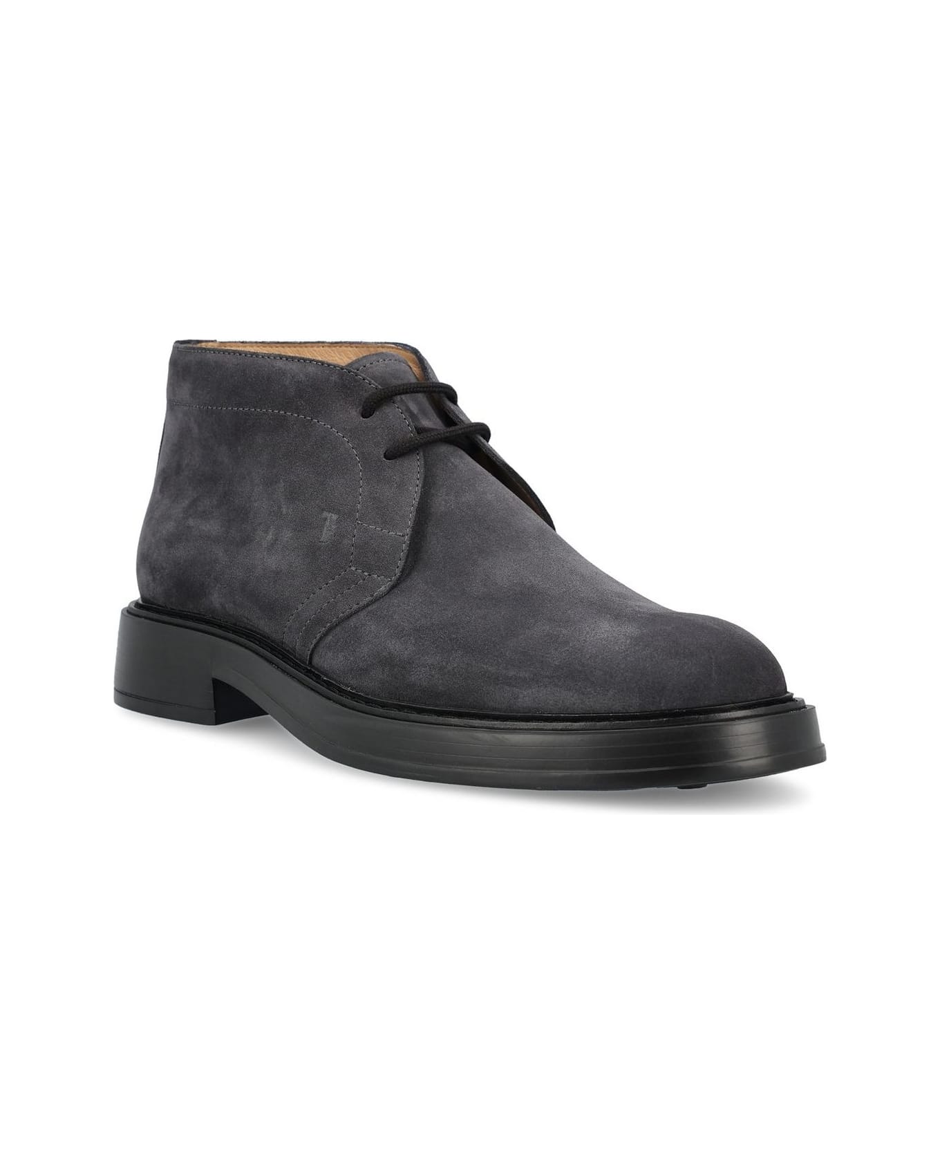 Tod's Desert Round Toe Lace-up Boots