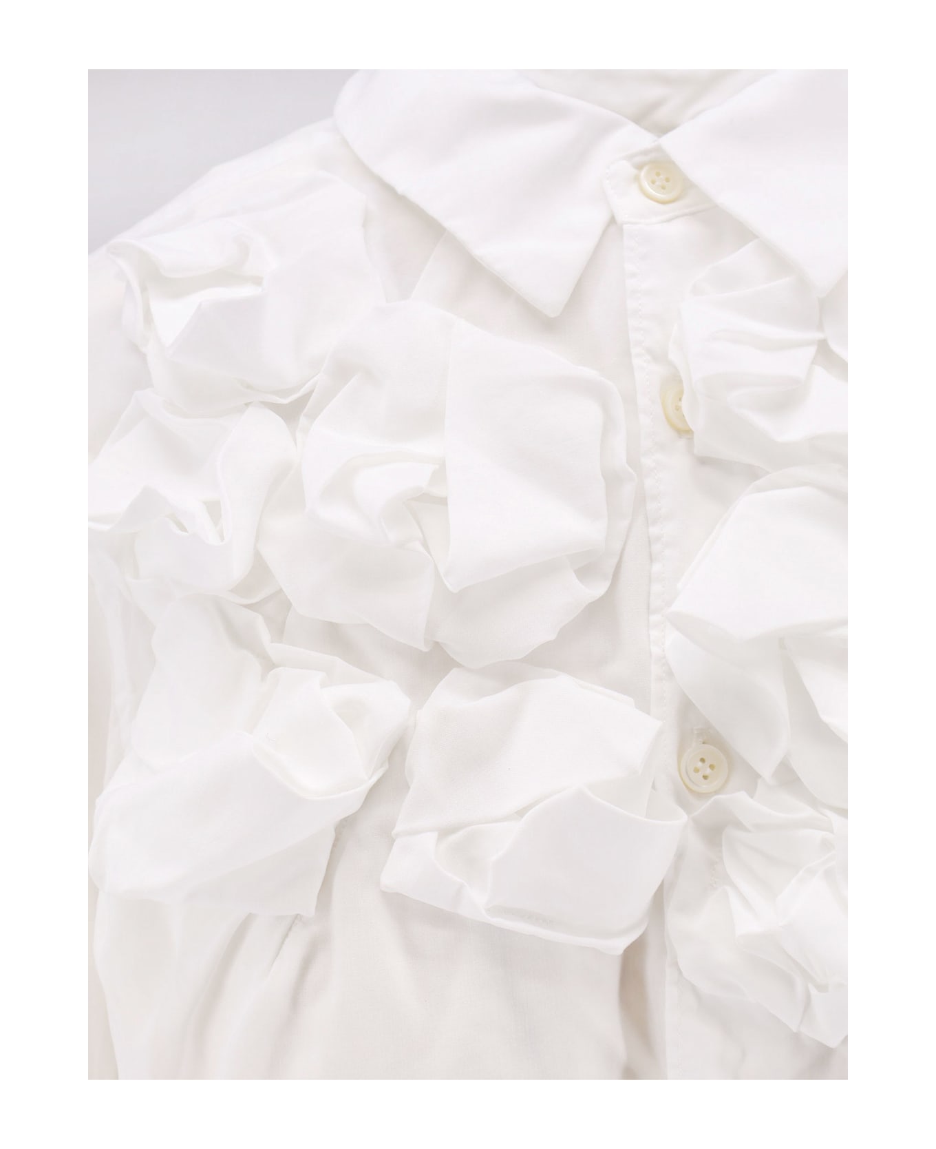 Comme des Garçons Play Ruffles Shirt - White シャツ
