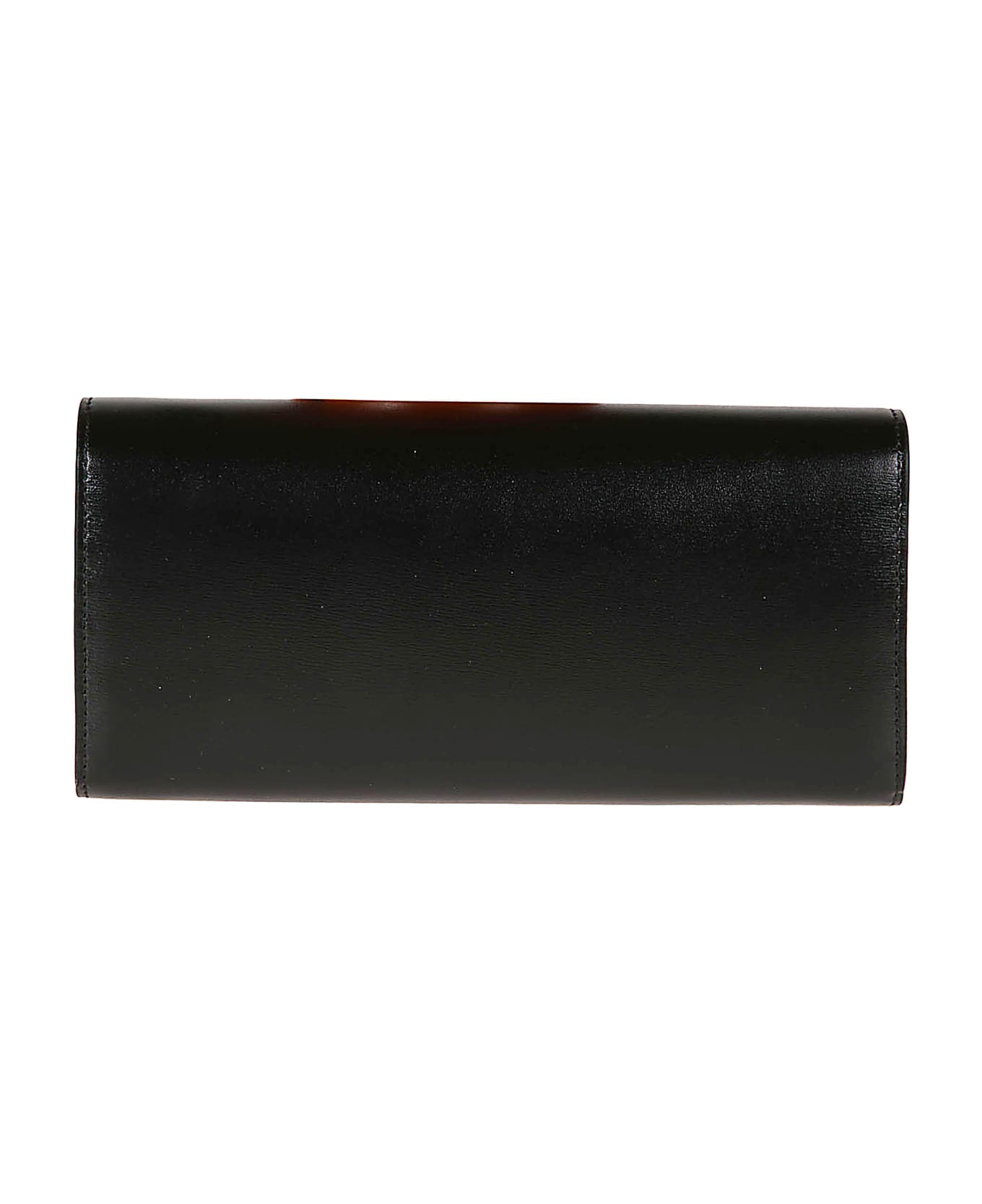 Ferragamo Fold Over Top Continental Wallet - Black