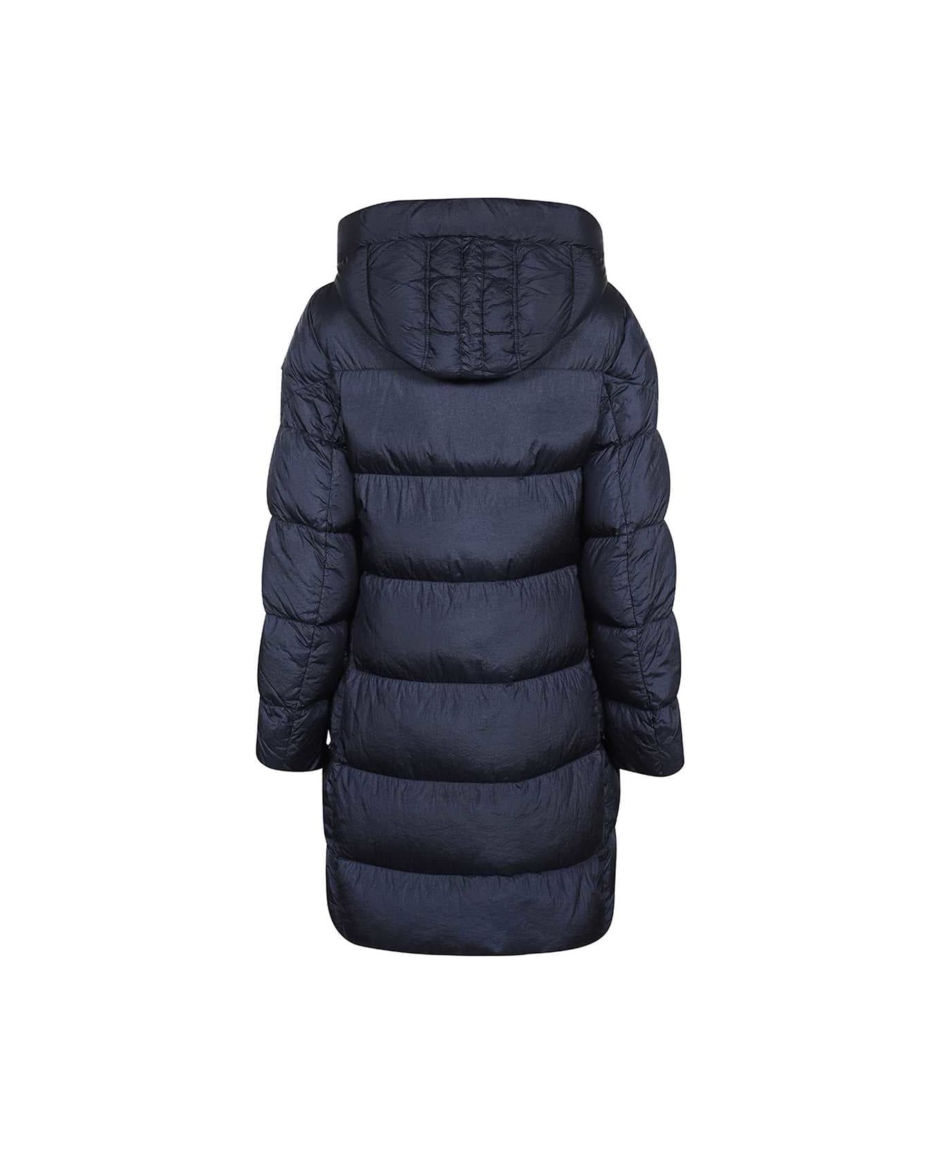 Parajumpers Harmony Long Hooded Down Jacket - blue