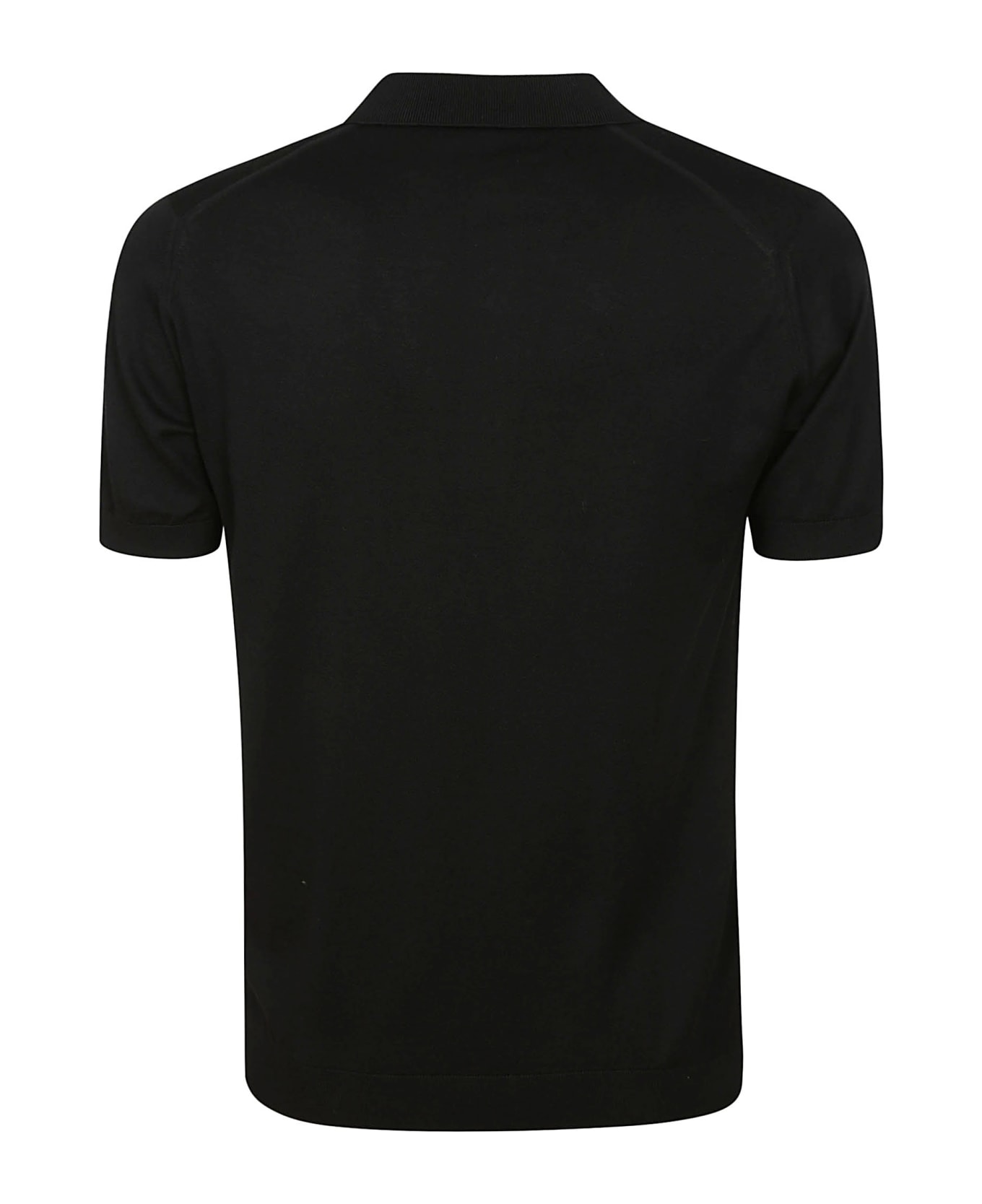 John Smedley Adrian Shirt Ss - Black ポロシャツ
