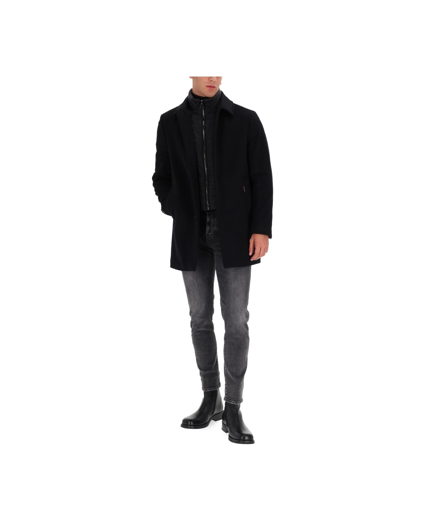 Moorer "monferrato-le" Coat - BLACK