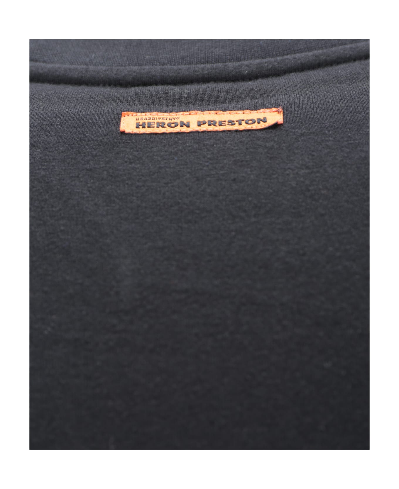HERON PRESTON Logo Detailed Crewneck Mini Dress - Black White