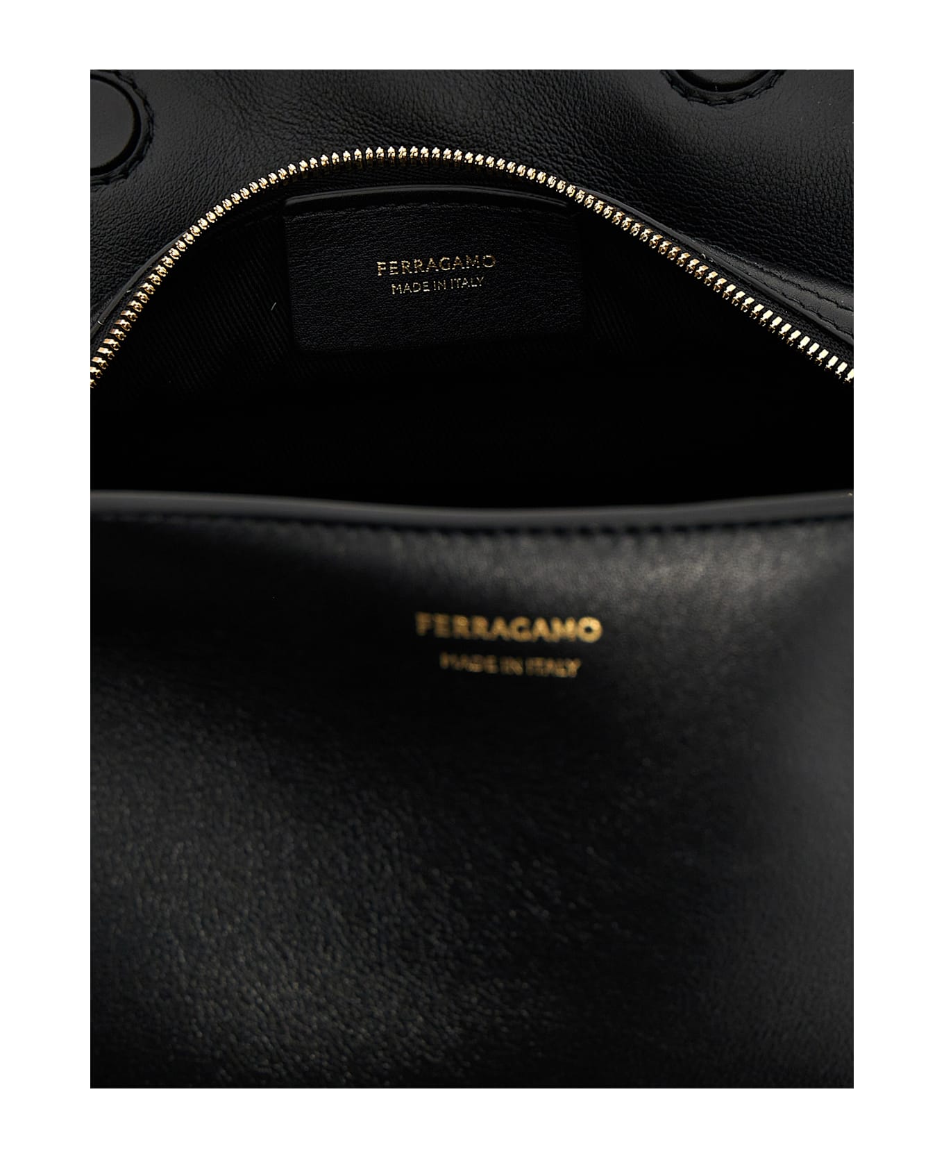 Ferragamo Leather Clutch - Black  