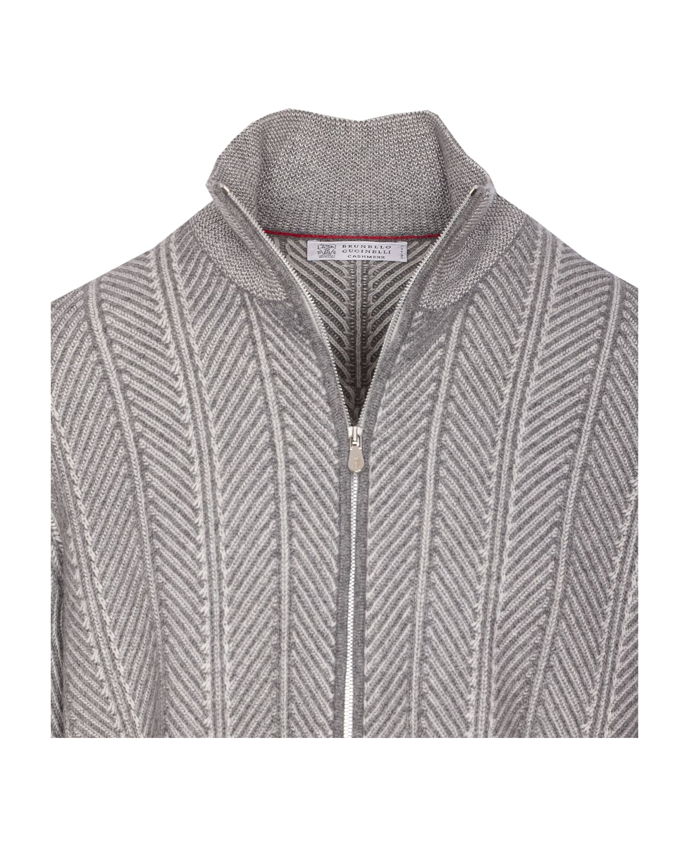 Brunello Cucinelli Zipped Cardigan - Grey