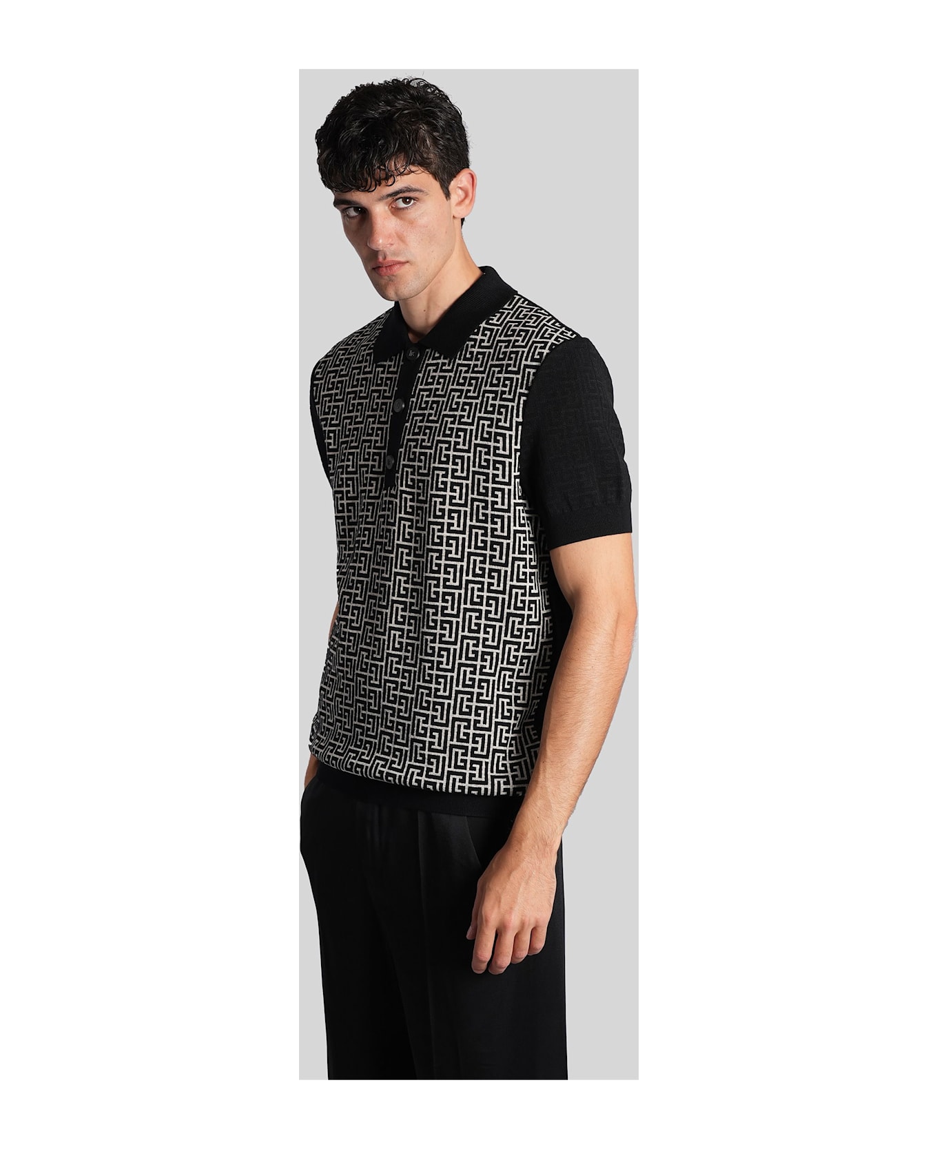 Balmain Polo In Beige Cotton - beige