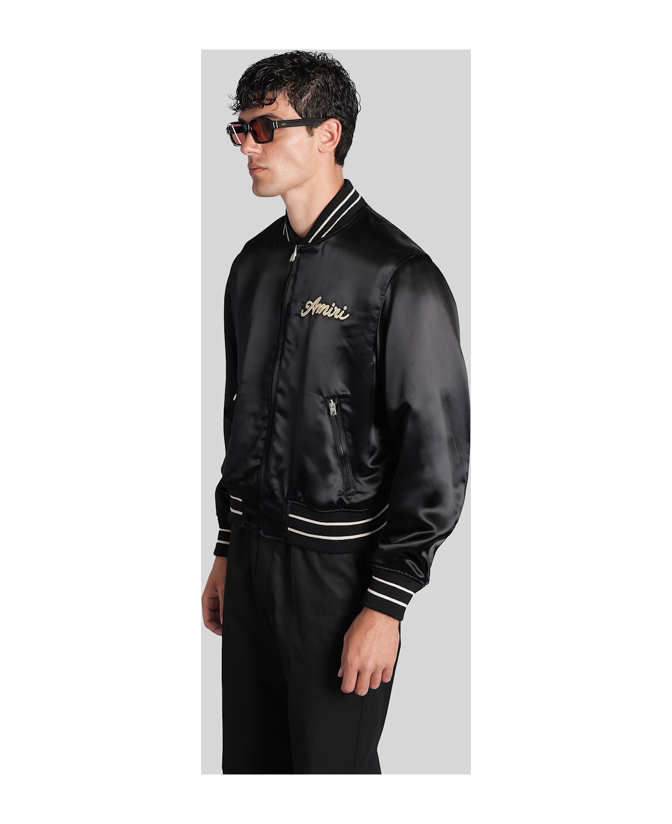 AMIRI Bomber Jacket In Black Viscose - black ジャケット
